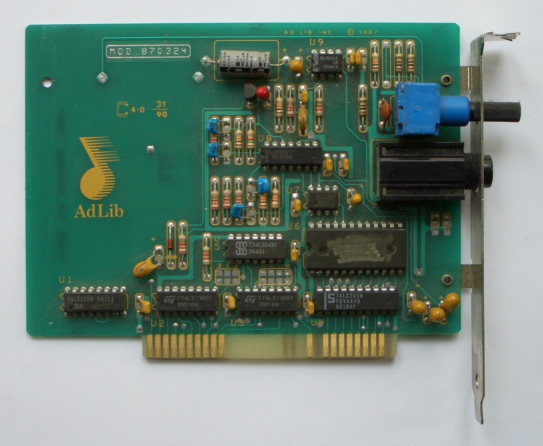 AdLib music synthesizer card